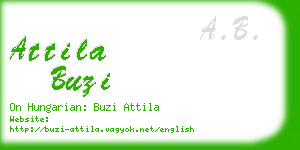 attila buzi business card